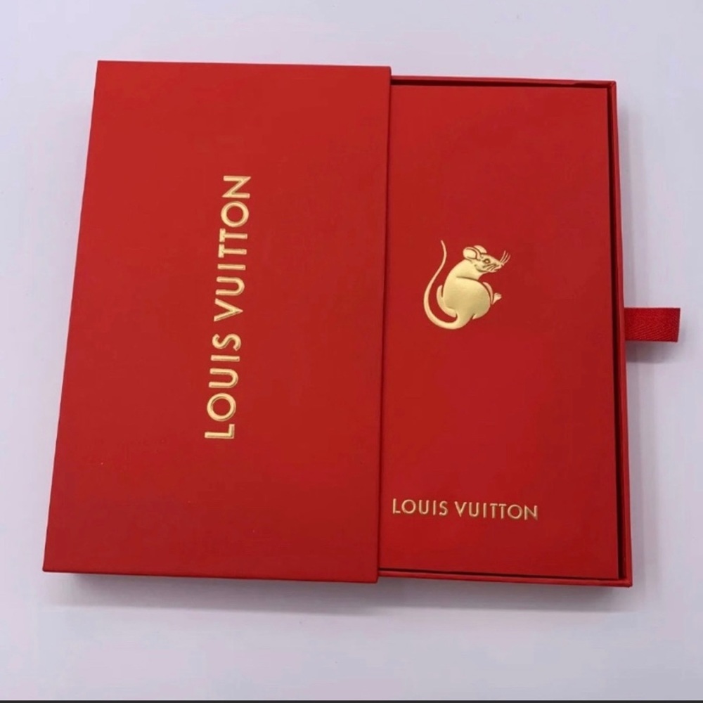 LOUIS VUITTON LV LUNAR NEW YEAR 2020 RAT RED POCKETS ENVELOPES × 12 with box